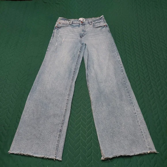 Fashion Nova Light Blue Flare Jeans - Picture 2 of 8